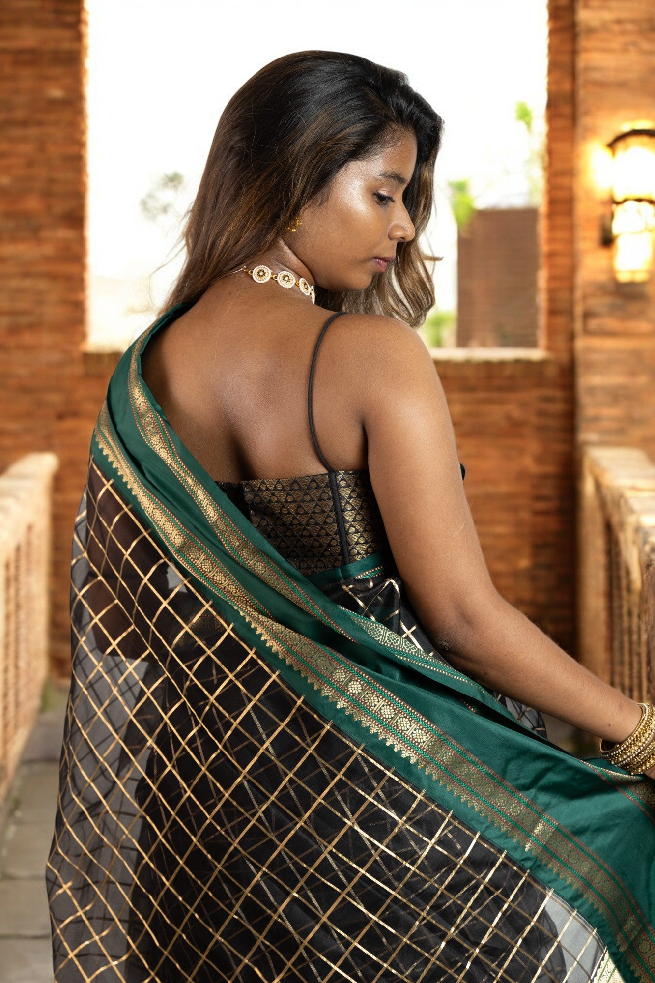 Emerald Dual-tone Checks Kora Elegance