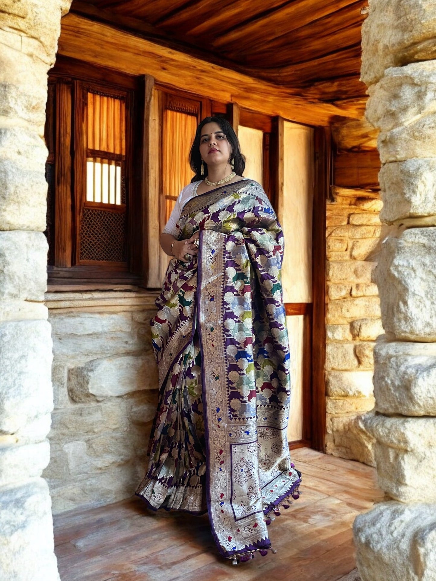 Mid-Night Blue Royal Panchmeena Rangkaat