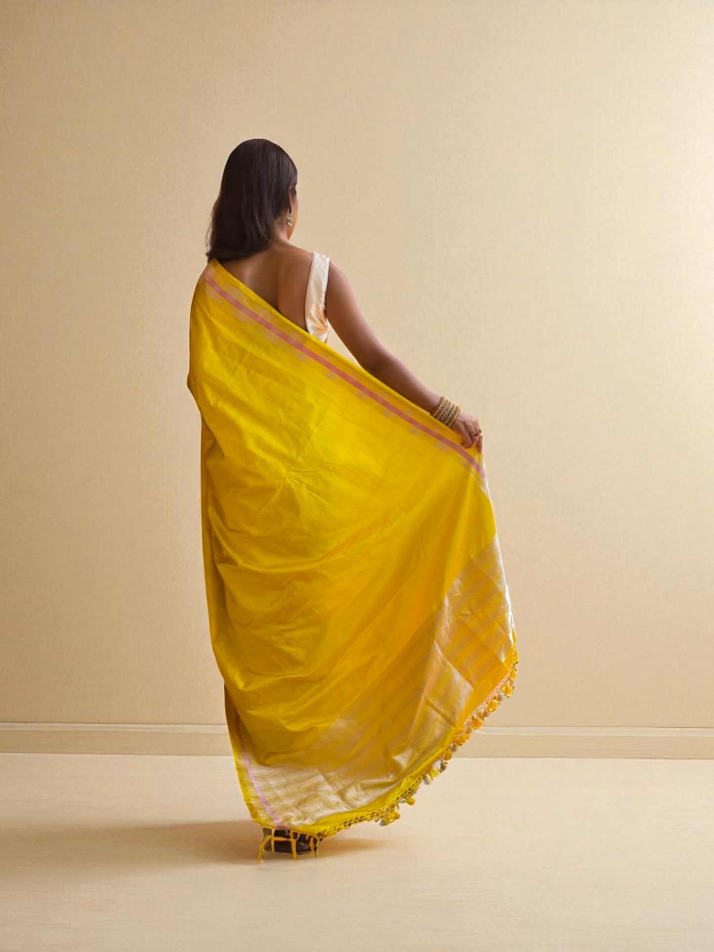 Yellow Horizon Banarasi Glow