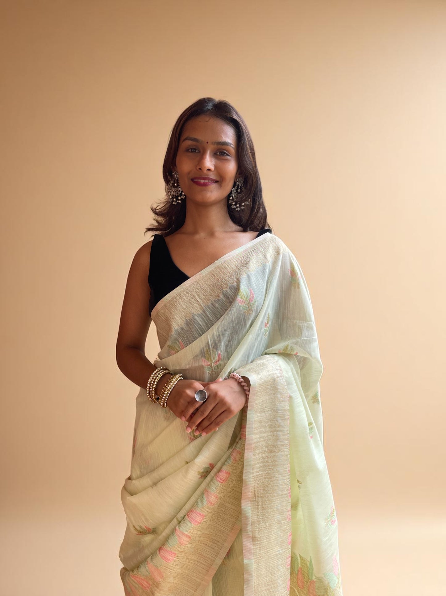 pista green Bloom Meenakari Charm