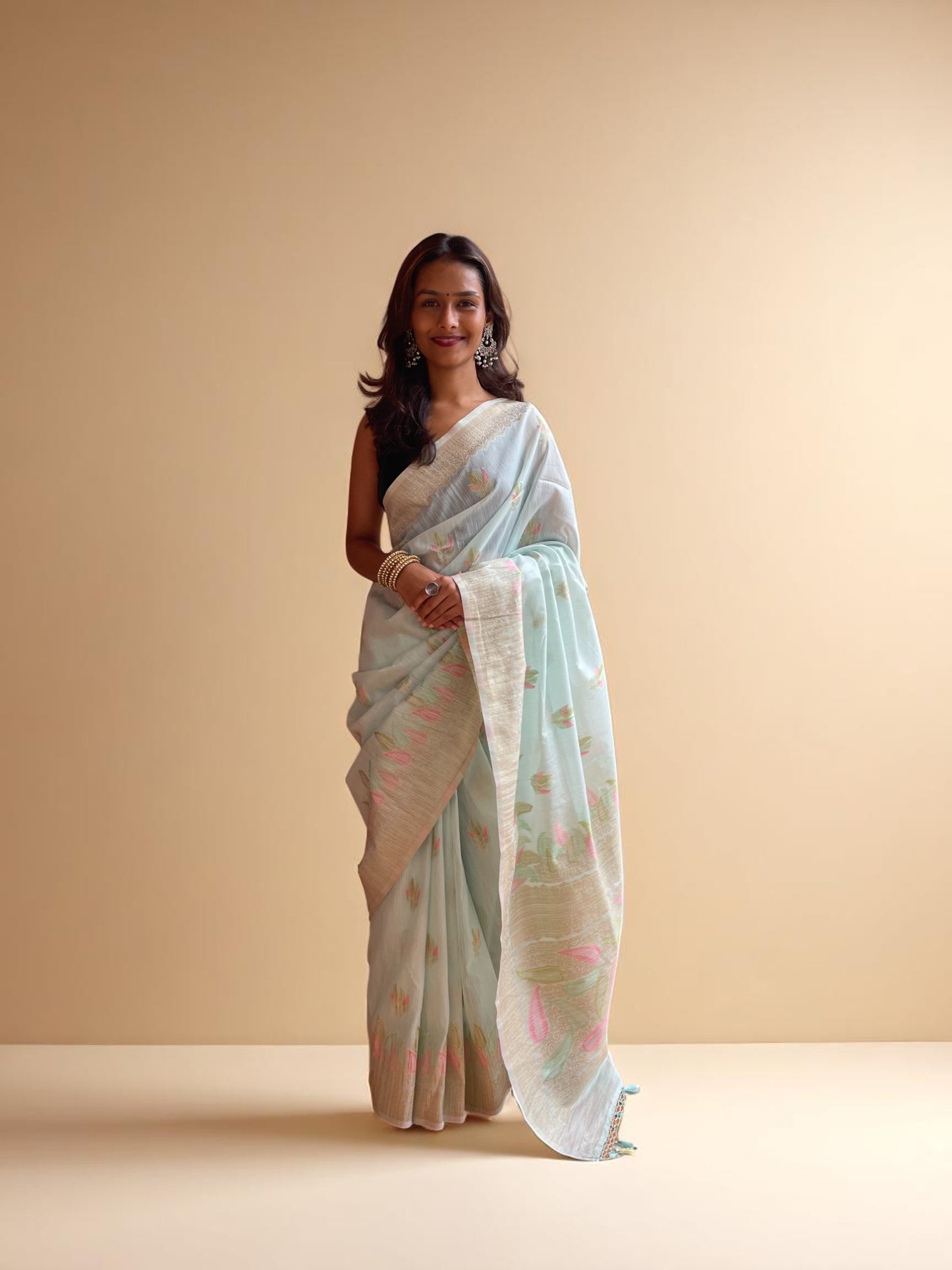 sea green Bloom Meenakari Charm