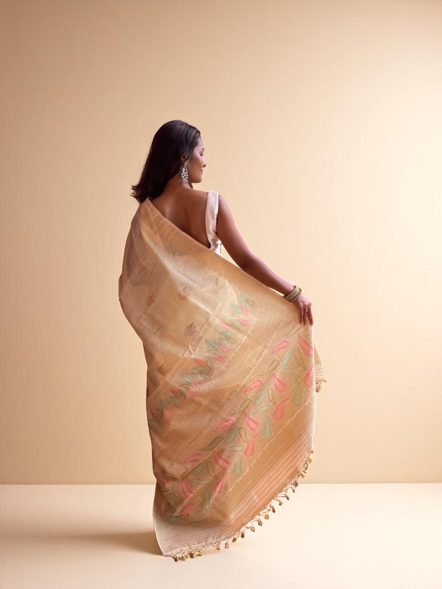 Cream Bloom Meenakari Charm