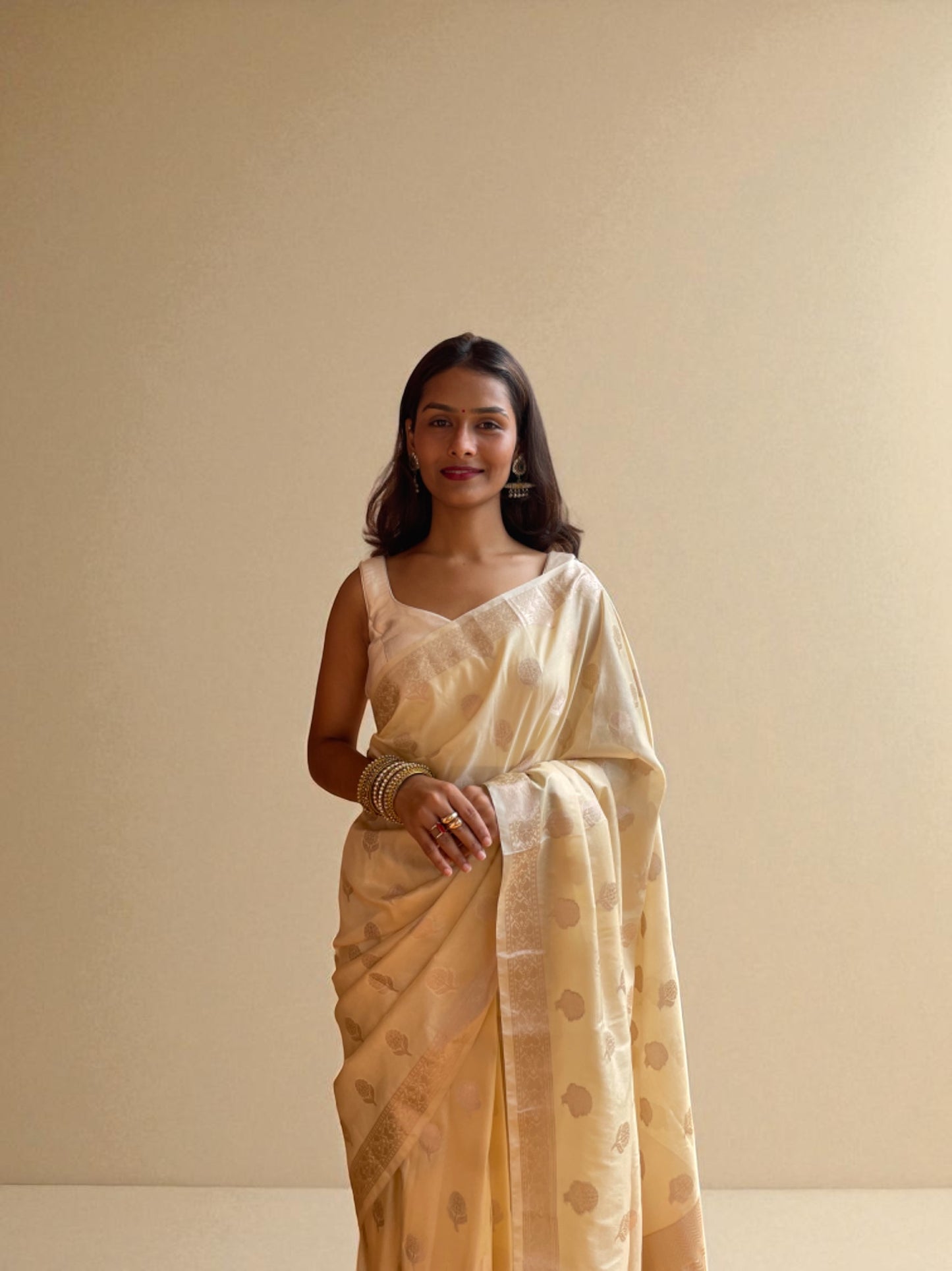 Mint Bloom Zari Elegance