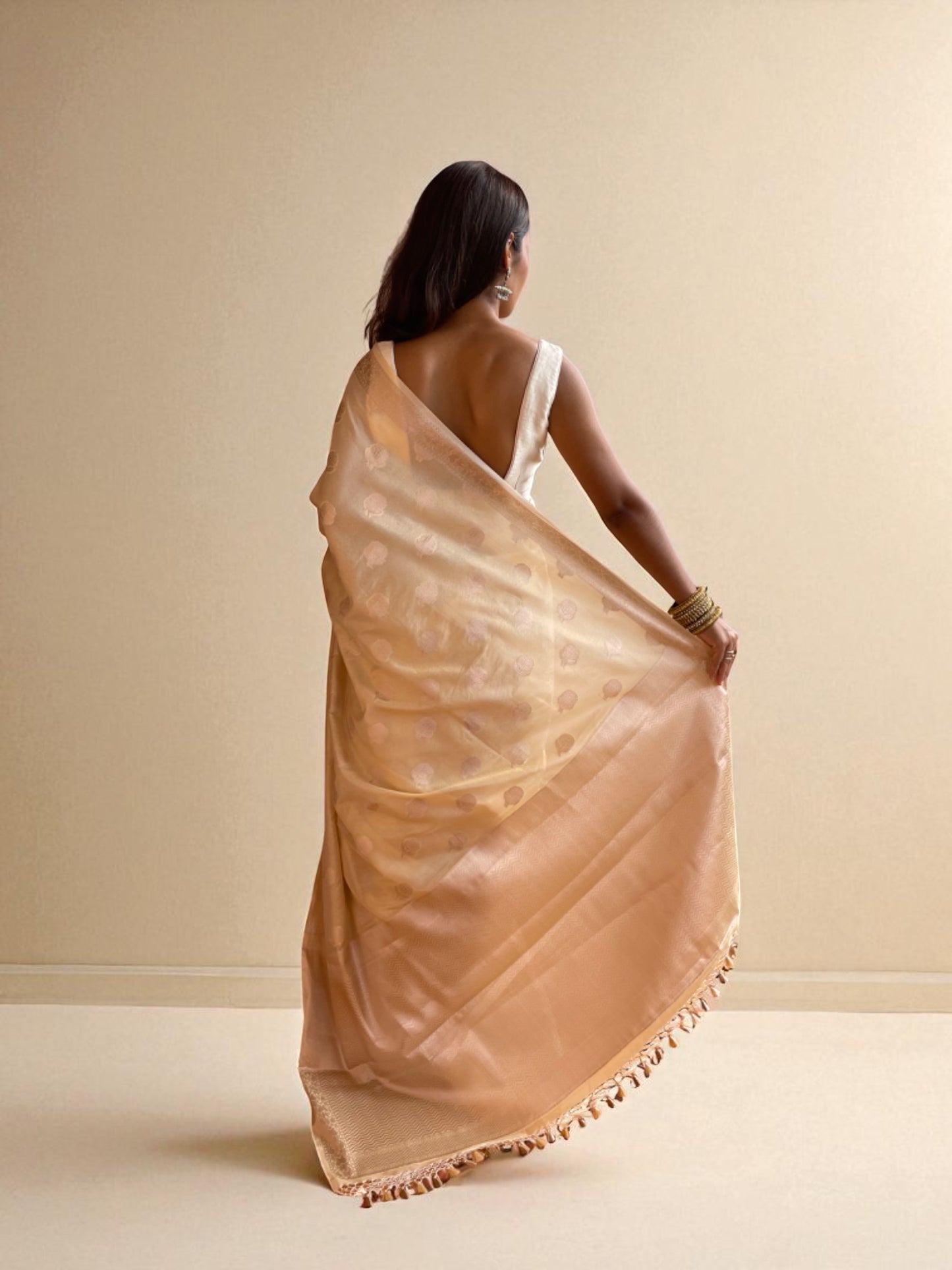 Mint Bloom Zari Elegance