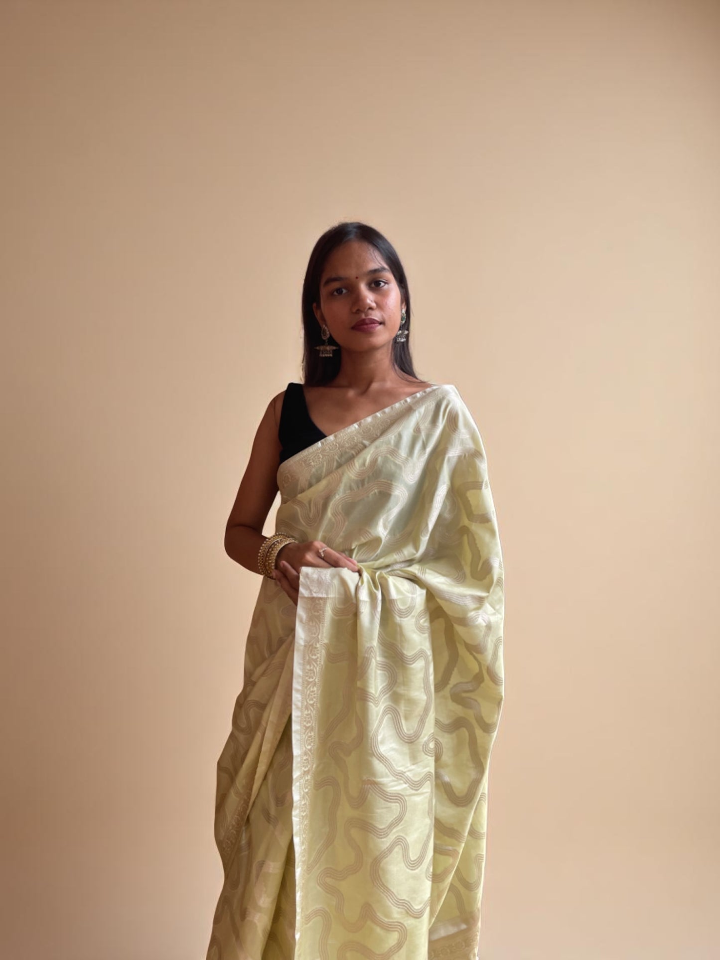 Seafoam Flow Banarasi Silk