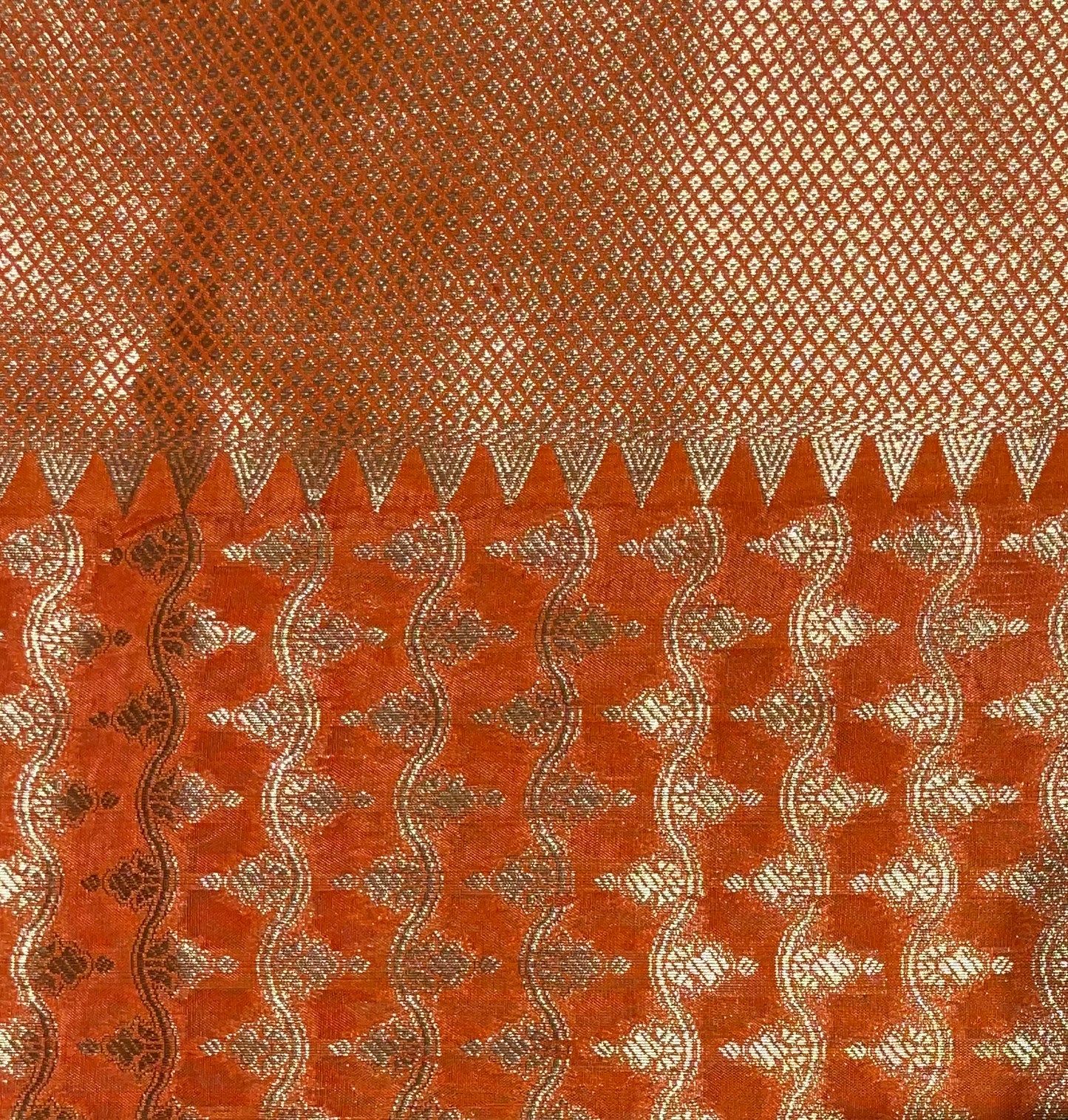 Saffron Glow Zari Drape