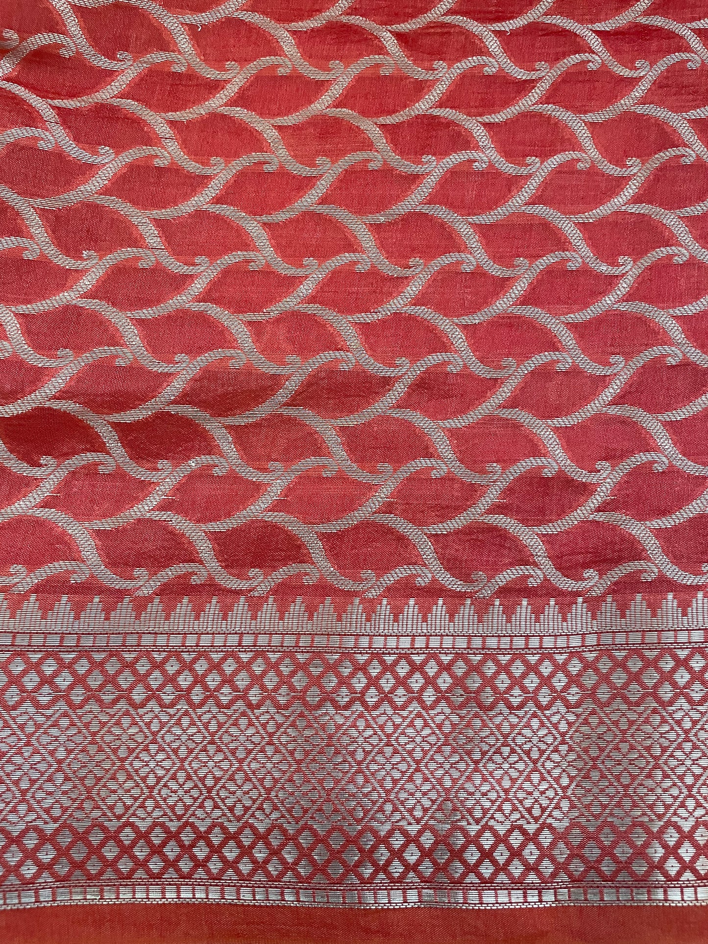 Saffron Glow Zari Weave