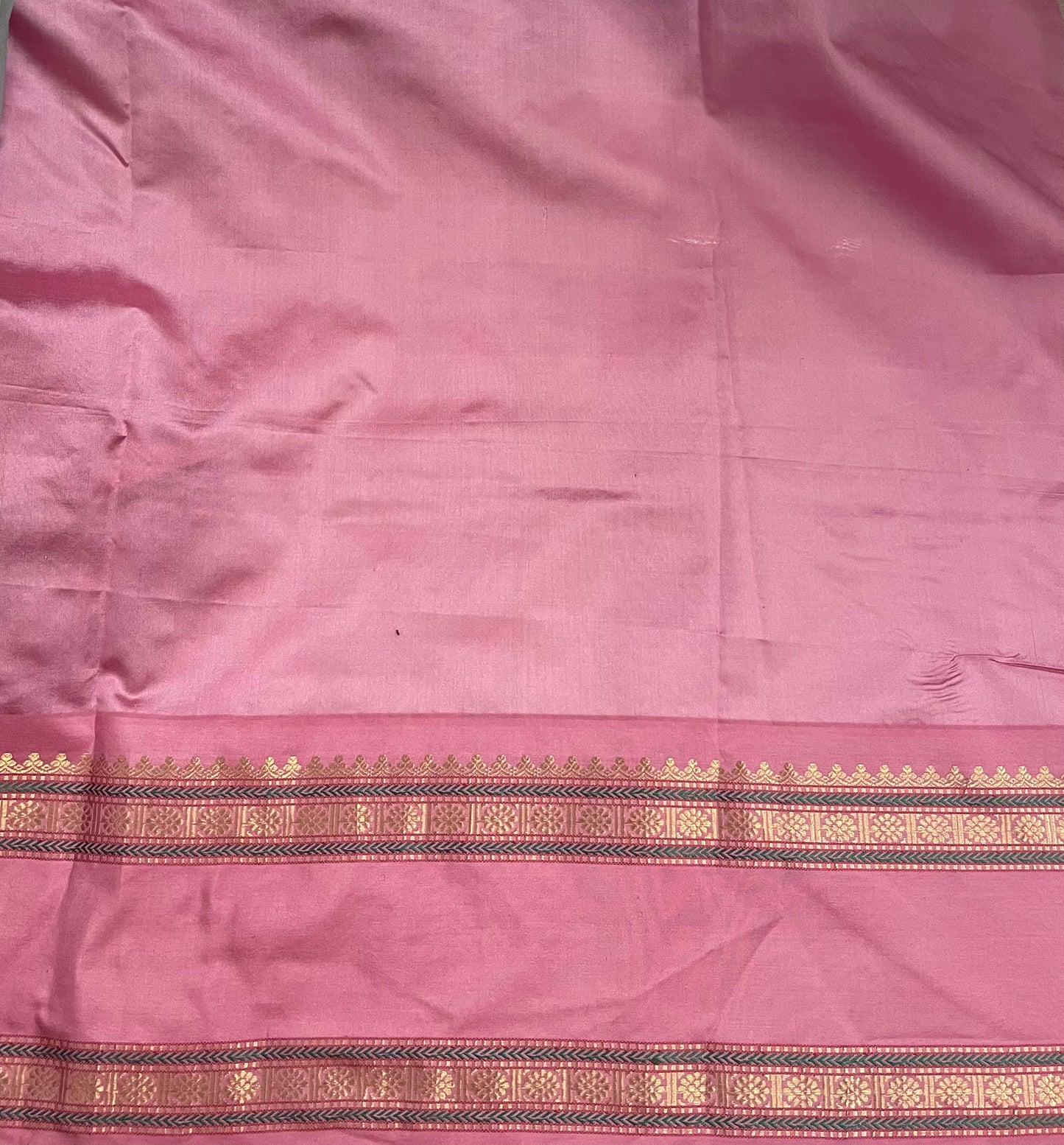 Powder Blue & Pink Checks Iktara Kora Elegance