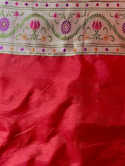 Sindoori Jangla haal Panch Meena Elegance