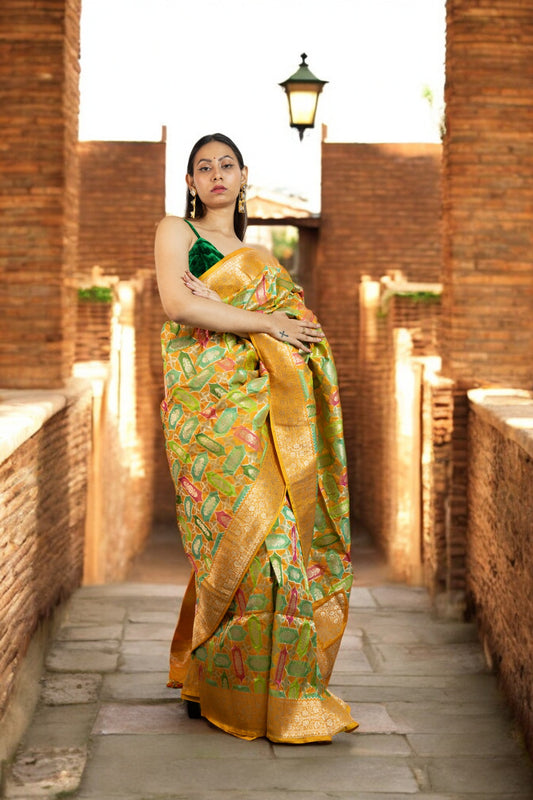 Deep Haldi Rangkaat Silk