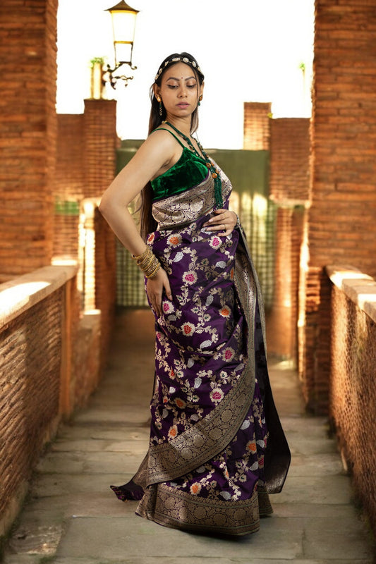Royal Purple Sona Rupa Silk
