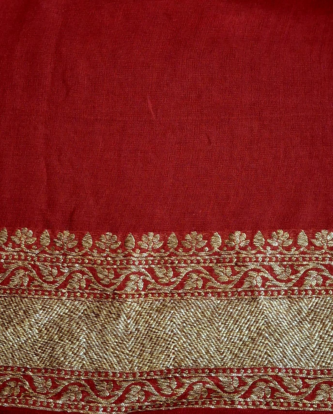 Handpainted  Leheriya Banarasi Crepe