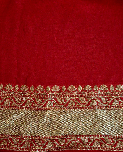 Handpainted  Leheriya Banarasi Crepe