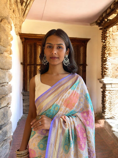 Paithani Garden in Painted Gleam