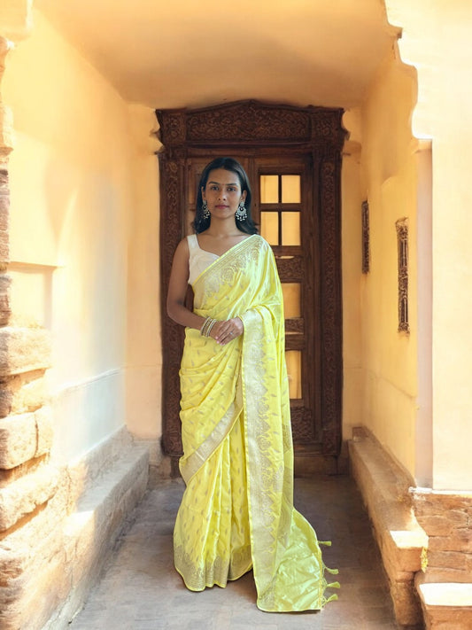 Lemon Royal Mughal Paisley Grace