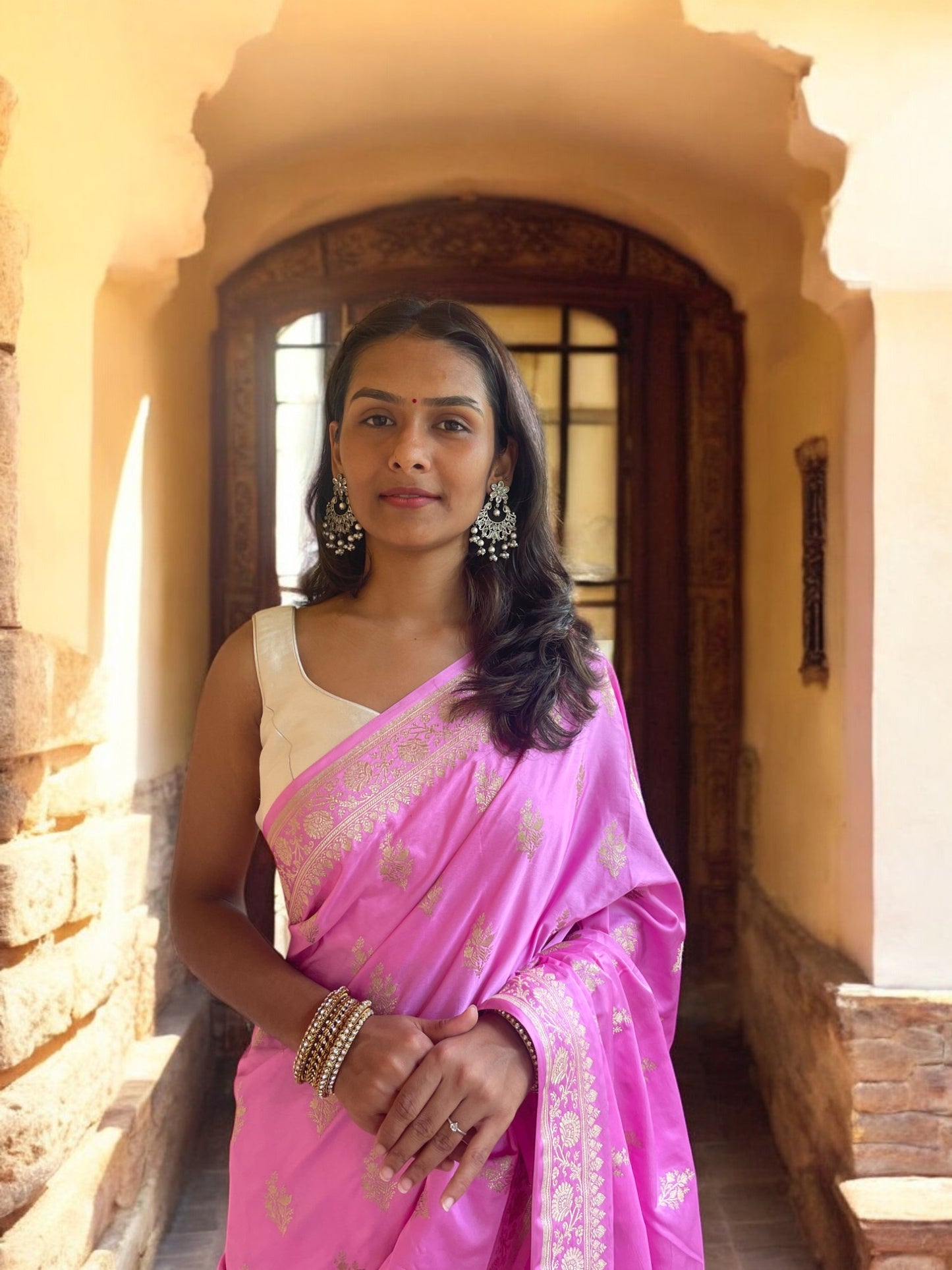 Pink Kalgi Mughal Floral Poise