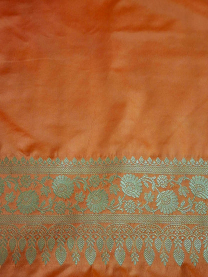 Vibrant Orange Kalgi Mughal Floral Poise