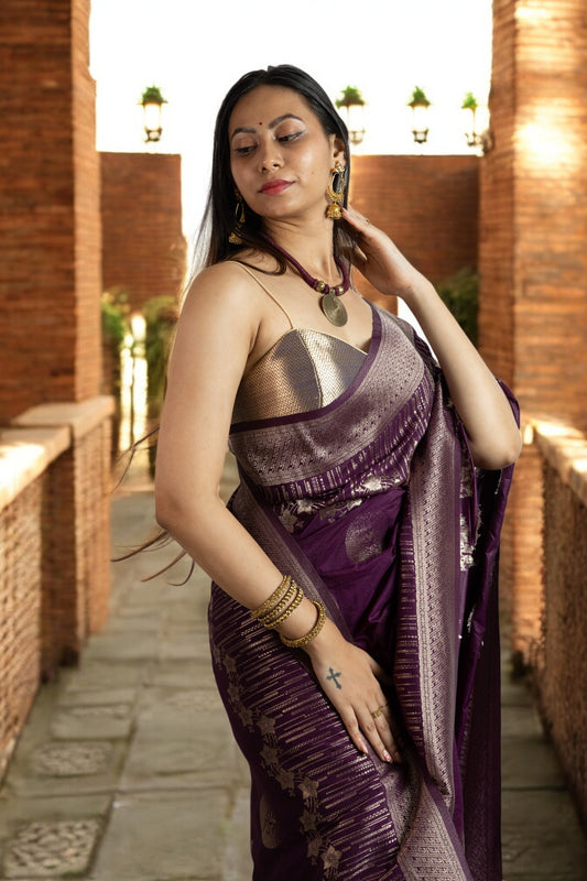 Royal Purple Radiance Dola Silk