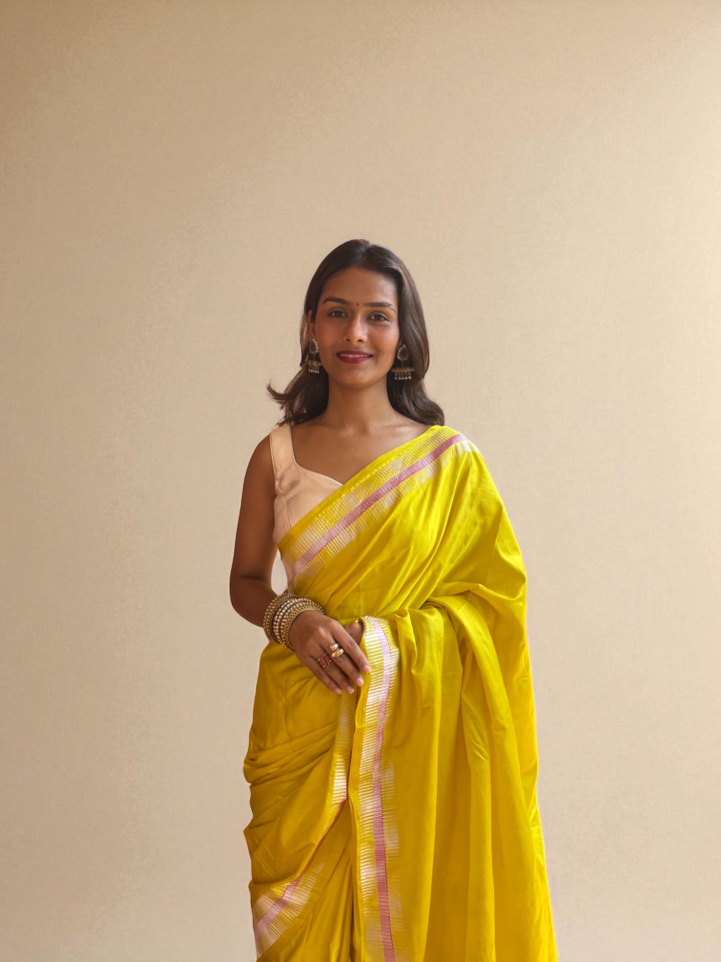 Yellow Horizon Banarasi Glow
