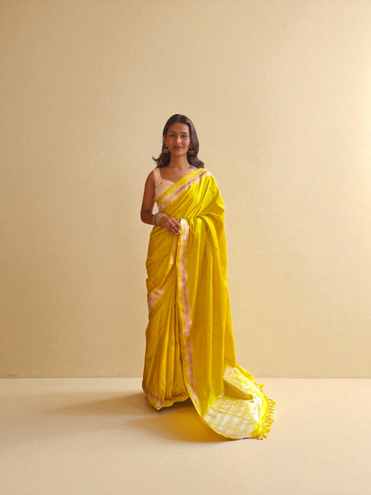 Yellow Horizon Banarasi Glow