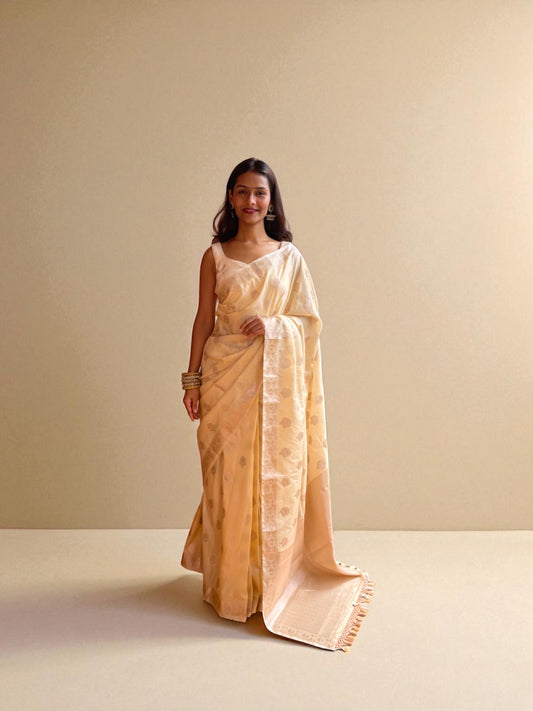 Mint Bloom Zari Elegance