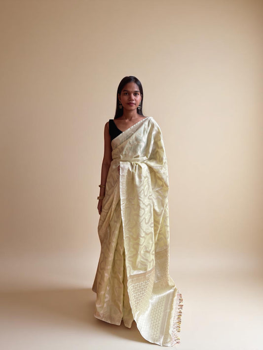Seafoam Flow Banarasi Silk