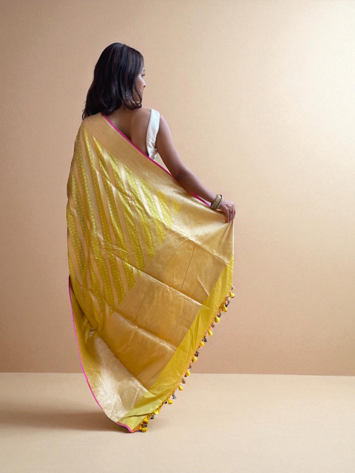 Golden Diagonal Zari Dream