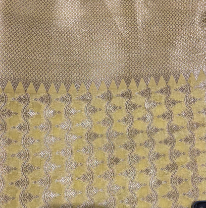 Sunlit Bloom Zari Drape