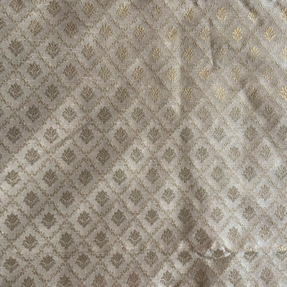 Banarasi Jacquard Gold With Zari Design Fabric